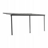 Pergola tarasowa przyścienna aluminiowa, szara - Nea II 5x3m GRINDI - 2