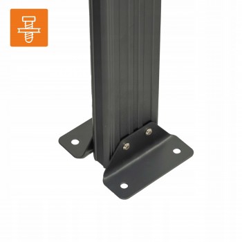 Pergola tarasowa przyścienna aluminiowa, szara - Nea II 5x3m GRINDI - 6