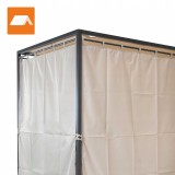 Pergola leżak ogrodowy z zadaszeniem - Kayan I - 207x147x205 szara GRINDI - 6