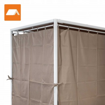 Pergola leżak ogrodowy z zadaszeniem - Kayan I - 207x147x205 biała GRINDI - 6