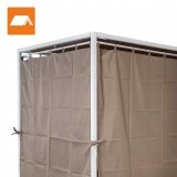 Pergola leżak ogrodowy z zadaszeniem - Kayan I - 207x147x205 biała GRINDI - 6