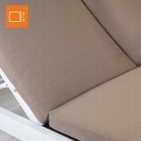 Pergola leżak ogrodowy z zadaszeniem - Kayan I - 207x147x205 biała GRINDI - 7