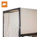 Leżak huśtawka ogrodowa z zadaszeniem - Sumba I - 236x180x210 szara GRINDI - 8