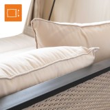 Leżak huśtawka ogrodowa z zadaszeniem - Sumba I - 236x180x210 szara GRINDI - 4