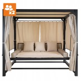 Leżak huśtawka ogrodowa z zadaszeniem - Sumba I - 236x180x210 szara GRINDI - 5