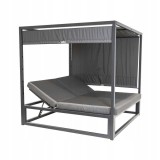 Pergola leżak ogrodowy z zadaszeniem - Werula I - 195x195x195 szara GRINDI - 1