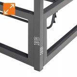 Pergola leżak ogrodowy z zadaszeniem - Werula I - 195x195x195 szara GRINDI - 8