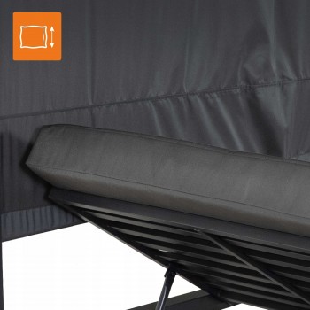 Pergola leżak ogrodowy z zadaszeniem - Werula I - 195x195x195 szara GRINDI - 7