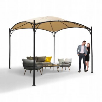 Pawilon ogrodowy altana - stalowa - RINIA 3x3m beżowa GRINDI - 2