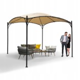 Pawilon ogrodowy altana - stalowa - RINIA 3x3m beżowa GRINDI - 2