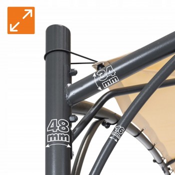 Pawilon ogrodowy altana - stalowa - RINIA 3x3m beżowa GRINDI - 5