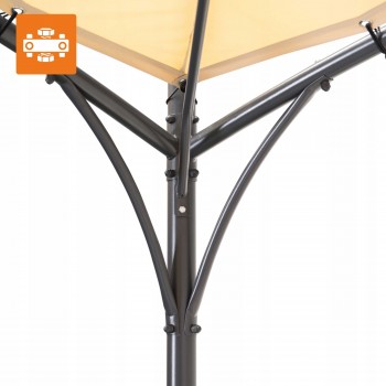 Pawilon ogrodowy altana - stalowa - RINIA 3x3m beżowa GRINDI - 9