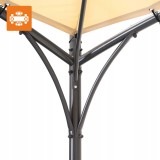 Pawilon ogrodowy altana - stalowa - RINIA 3x3m beżowa GRINDI - 9