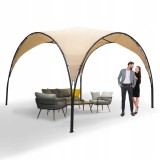 Pawilon ogrodowy altana - stalowa - SIMI 3,8x3,8m beżowa GRINDI - 3