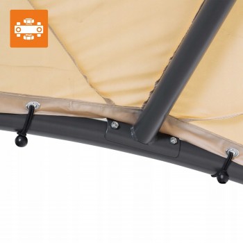 Pawilon ogrodowy altana - stalowa - SIMI 3,8x3,8m beżowa GRINDI - 9