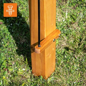 Pergola ogrodowa drewniana z przesuwnym dachem - Moha I - 3,2x3,1m GRINDI - 7