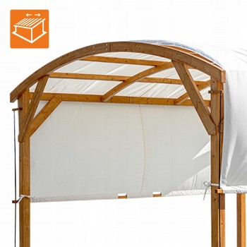 Pergola ogrodowa drewniana z przesuwnym dachem - Moha I - 3,2x3,1m GRINDI - 10