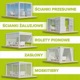 Pergola tarasowa, biała aluminiowa z otwieranym dachem - Kea VI 4x4m GRINDI IN THE GARDEN - 18