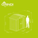 Domek ogrodowy metalowy 1,3 x 1,9 x 2,0 m szary - Domek narzędziowy Sorbus I GRINDI IN THE GARDEN - 7