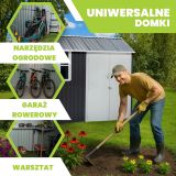 Domek ogrodowy metalowy 1,7 x 2,6 x 2,3m szary - Domek narzędziowy Betula GRINDI IN THE GARDEN - 3