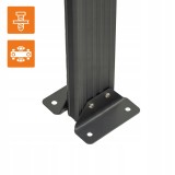 Pergola tarasowa przyścienna 3,1 x 3 m wiata aluminiowa - Nea I szara GRINDI IN THE GARDEN - 6