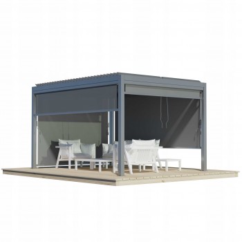 Roleta pionowa do pergoli Kea - szara GRINDI IN THE GARDEN - 2