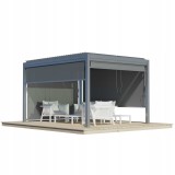 Roleta pionowa do pergoli Kea - szara GRINDI IN THE GARDEN - 2