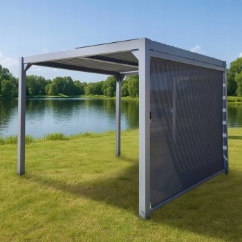 Roleta pionowa do pergoli Kea - szara GRINDI IN THE GARDEN - 7