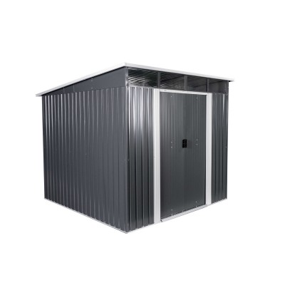 Domek narzędziowy metalowy 2,8 x 2,4 x 2,0 m szary - Domek ogrodowy Ribes III