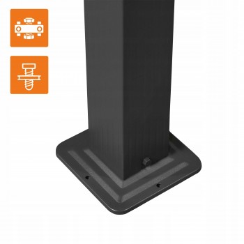 Pergola przyścienna, szara z beżowym poszyciem Siros 3x4m GRINDI IN THE GARDEN - 5