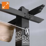 Pergola tarasowa ogrodowa - aluminiowa - Milos II 3x4m beżowa GRINDI IN THE GARDEN - 6