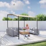 Pergola tarasowa ogrodowa - metalowa - Andros 2,5x3m beżowa GRINDI IN THE GARDEN - 4