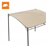 Pergola tarasowa ogrodowa - metalowa - Andros 2,5x3m beżowa GRINDI IN THE GARDEN - 8