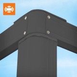 Pergola tarasowa, szara aluminiowa automatyczny dach - Paros I 3x4m GRINDI IN THE GARDEN - 7