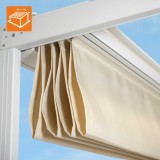 Pergola tarasowa, biała aluminiowa automatyczny dach - Paros I 3x4m GRINDI IN THE GARDEN - 6