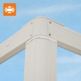 Pergola tarasowa, biała aluminiowa automatyczny dach - Paros I 3x4m GRINDI IN THE GARDEN - 7