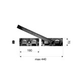 Zasuwka do bram zamknięcie do furtki ogrodowej - czarna - WBR 440 Domax - 2