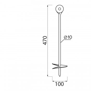 Kotwa wkręcana do ziemi - KWZ 470x100 GRUNDLINE - 4