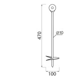 Kotwa wkręcana do ziemi - KWZ 470x100 GRUNDLINE - 4