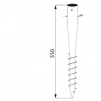 Podstawa słupa - wkręcana do ziemi - PWG GRUNDLINE - 7