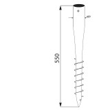 Podstawa słupa - wkręcana do ziemi - PWG GRUNDLINE - 7