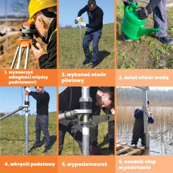 Podstawa słupa - wkręcana do ziemi - PWM GRUNDLINE - 10