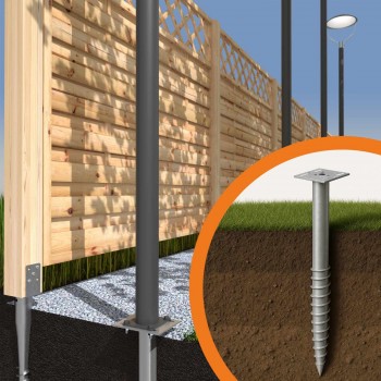 Podstawa słupa - wkręcana do ziemi - PWF GRUNDLINE - 1