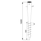 Podstawa słupa - wkręcana do ziemi - PWG GRUNDLINE - 6