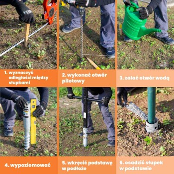 Podstawa słupa - wkręcana - PWO 60x550x1,7 GRUNDLINE - 5