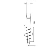 Podstawa słupa - wkręcana - PWO 68x550x1,8 GRUNDLINE - 6