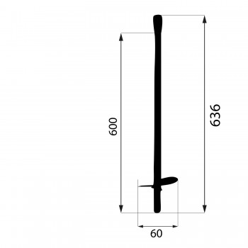 Kotwa wkręcana do ziemi z nakrętką - PWT czarna GRUNDLINE - 5