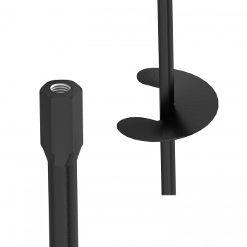 Kotwa wkręcana do ziemi z nakrętką - PWT czarna GRUNDLINE - 16