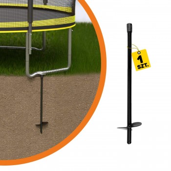 Kotwa wkręcana do ziemi z nakrętką - PWT czarna GRUNDLINE - 1