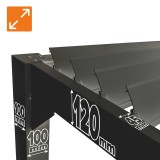 Zestaw Pergola tarasowa, szara aluminiowa - Kea II 3x4m + ścianka PC + żaluzje GRINDI IN THE GARDEN - 12